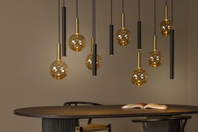 Lucide JOSIANE - Pendant light - 7xG9 - Black - Vibes